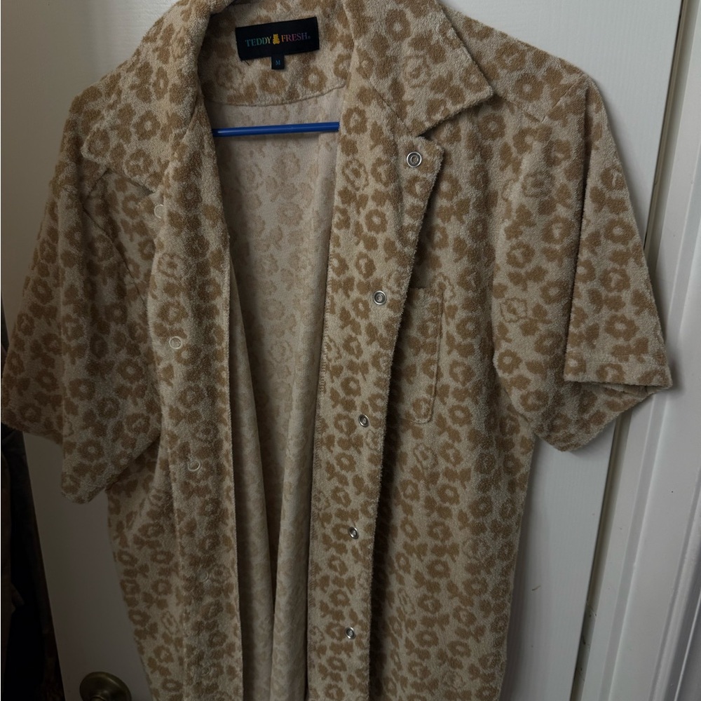 Teddy Fresh Beige Floral Button Down Shirt